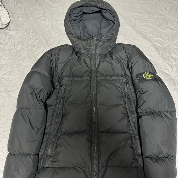 [M] 스톤아일랜드 크링클랩스 패딩 후드 집업 자켓 롱패딩 경량패딩