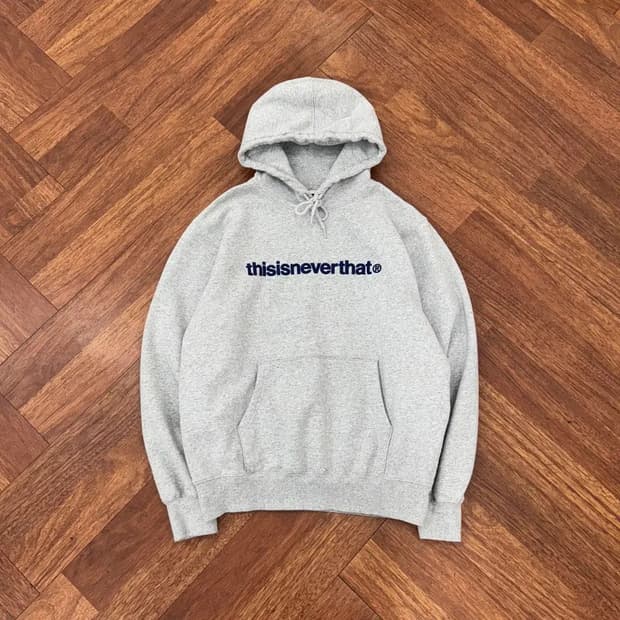 M 디스이즈네버댓 디네댓 자수로고 후드 티셔츠(안감기모)