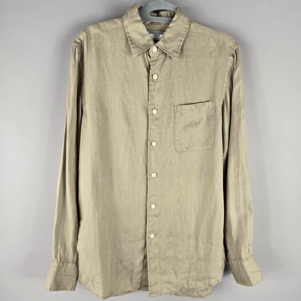 [무료배송]유니클로 S 남성 마 린넨 100% 긴팔 셔츠