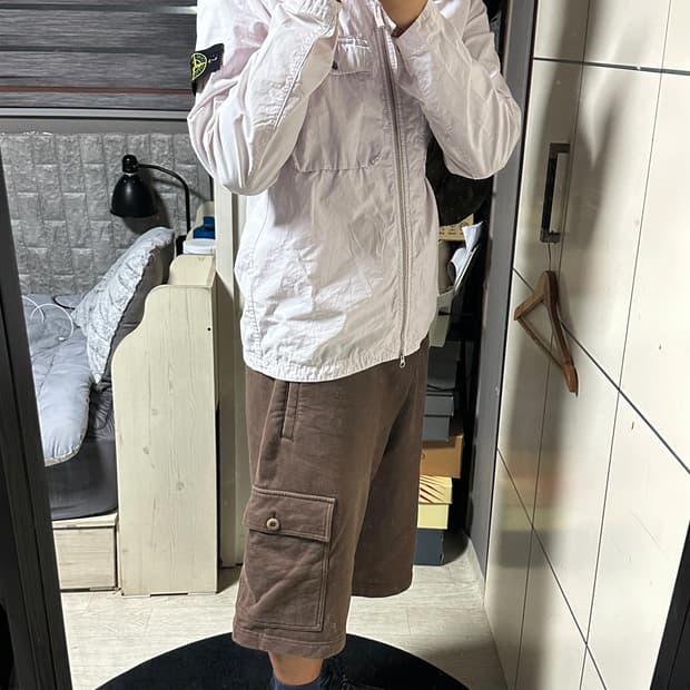 (백화점판) 스톤아일랜드 워시드 캔버스 오버 셔츠 자켓 L