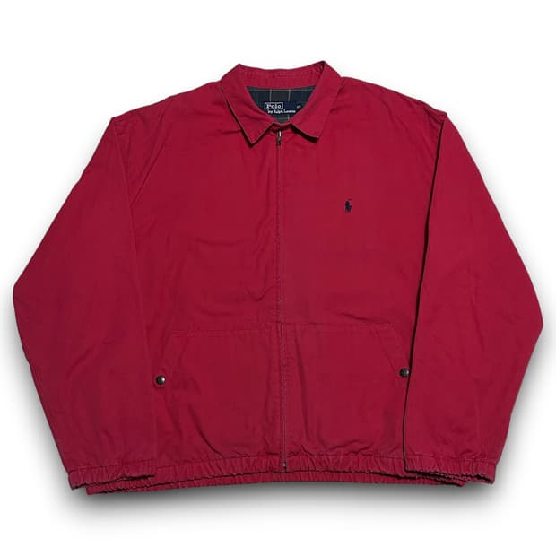 Polo Ralph Lauren 레드 코튼 스윙탑 해링턴 자켓