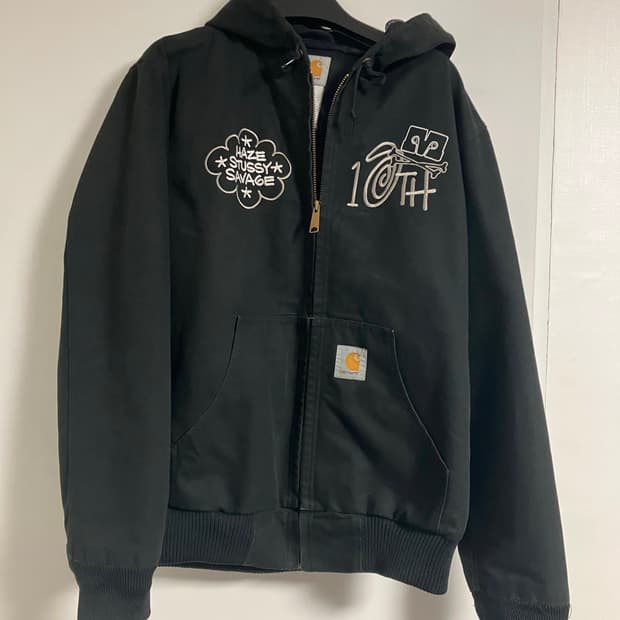 stussy x stussy x carhartt 10주년 덱자켓