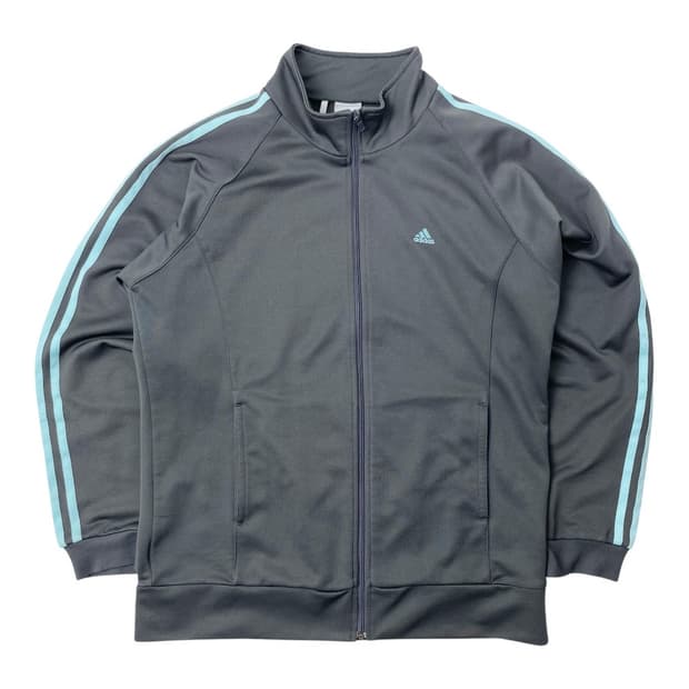 [중고] 아디다스 삼선 져지 그레이 스카이블루