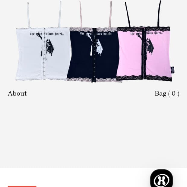 The Mysterious Hotel 검정 레이스 나시