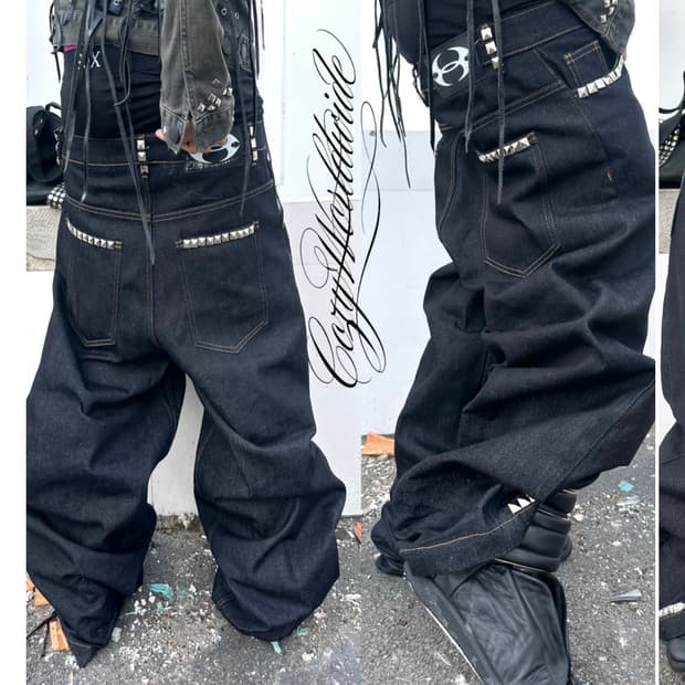 코지 월드와이드 스터드 로우 데님 M