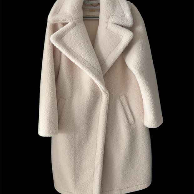 Michael Kors 아이보리 부클 롱 코트 M