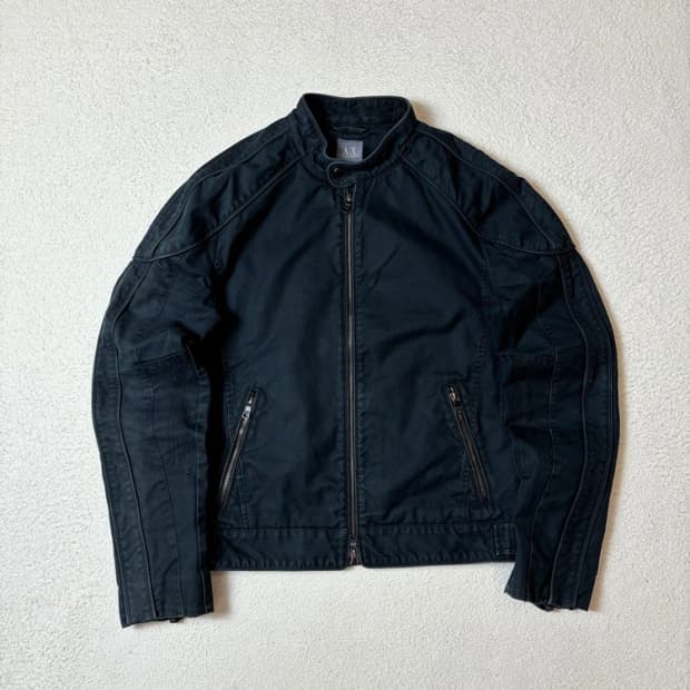 아르마니 익스체인지 00's 파이핑 라이더 자켓 PN7389