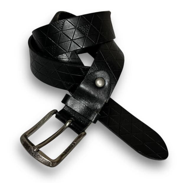 게스 락시크 딥 다크 레더 빈티지 벨트