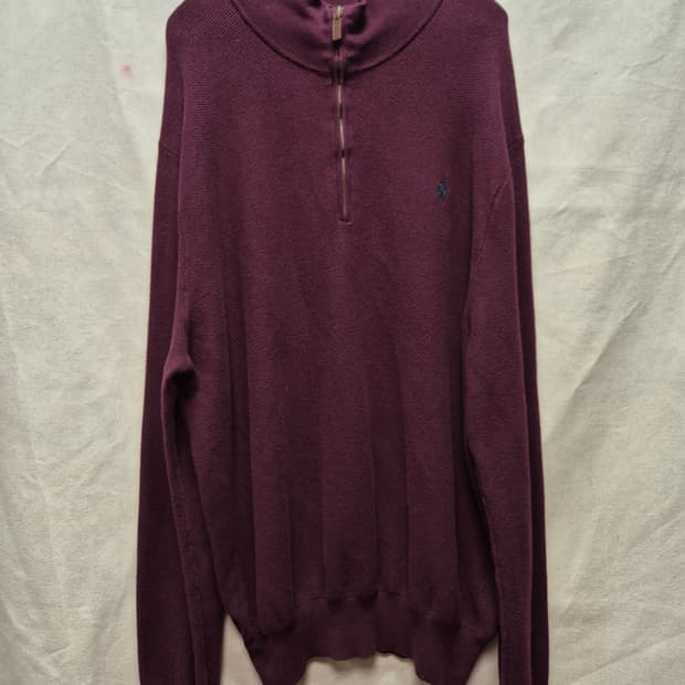 폴로 하프집업 니트