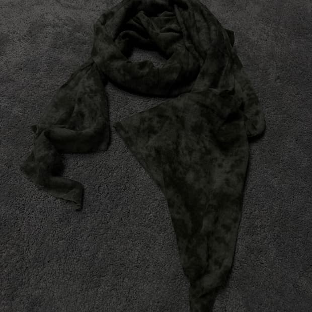 Vintage dark grey v-kei mood scarf
