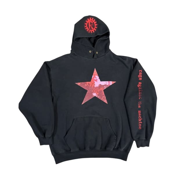 빈티지 2002 RATM 레이지 어게인스트 더 머신 후드티