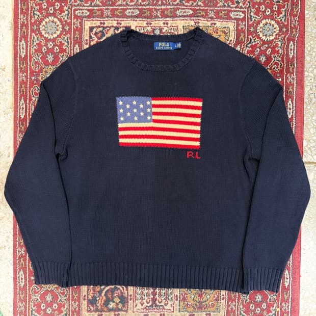 폴로 랄프로렌 성조기 니트 [ 100-105 ]