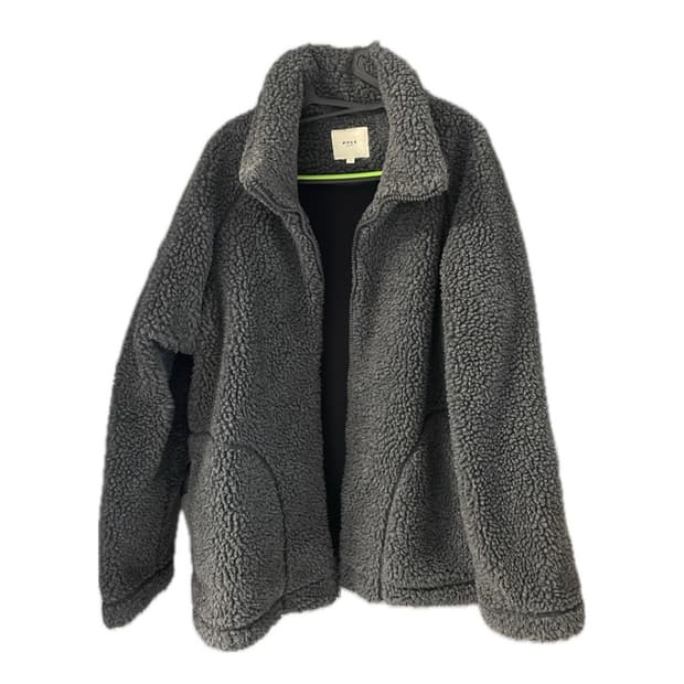 PVCS 플리스 점퍼 진회색