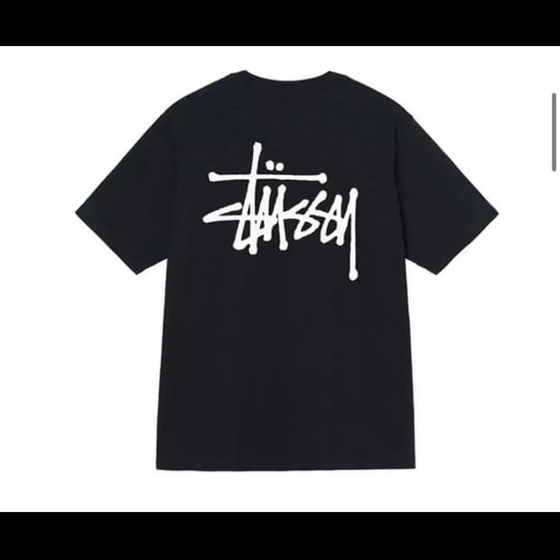 스투시 베이직 로고 반팔 블랙 M사이즈