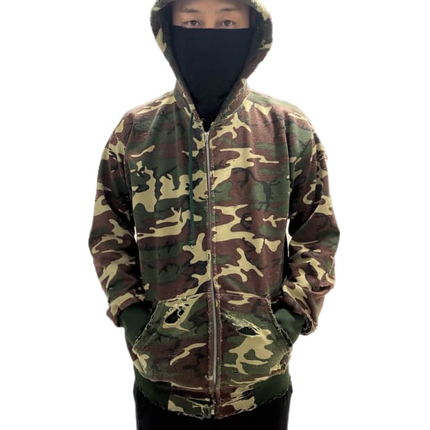 디디에르웨어 / 디트로이트 70년대 보온 안감 카모 후디 파카