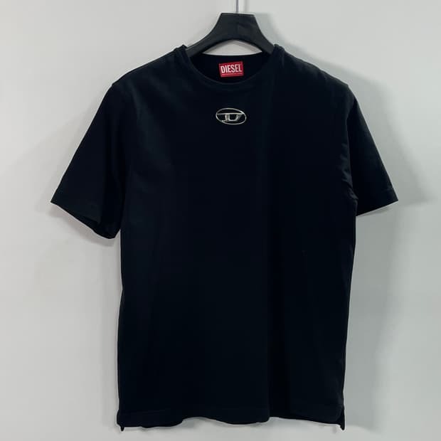 디젤 od 메탈릭 오발 로고 반팔티 (on.866)