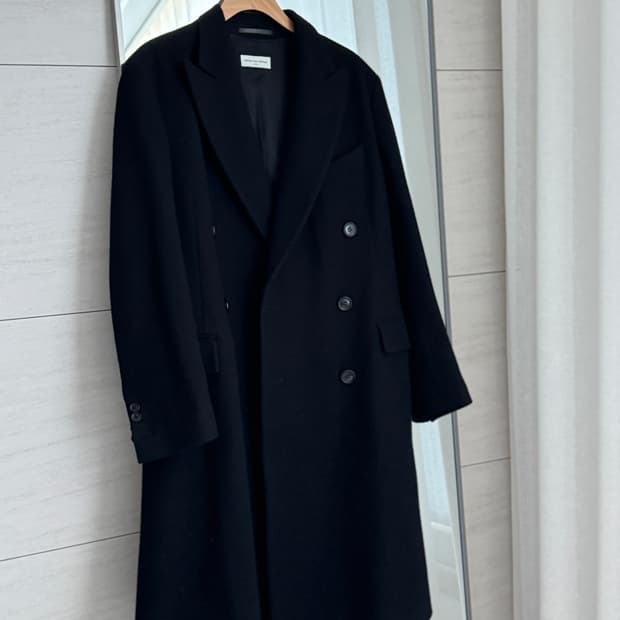 드리스반노튼(Dries van Noten) 블랙 코트 / 벨트 롱코트