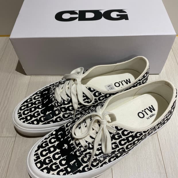 반스 x CDG OTW 어센틱 화이트 블랙 285mm 