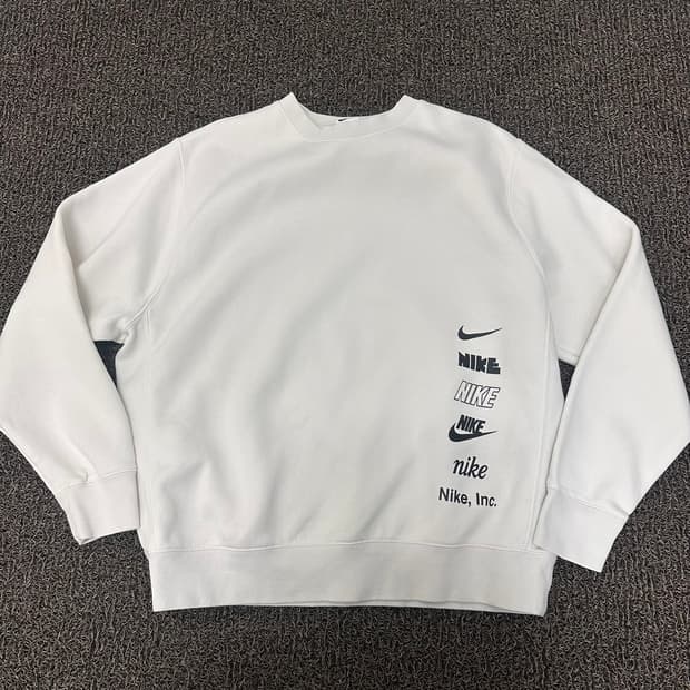 NIKE 나이키 기모 맨투맨 아이보리 2XL