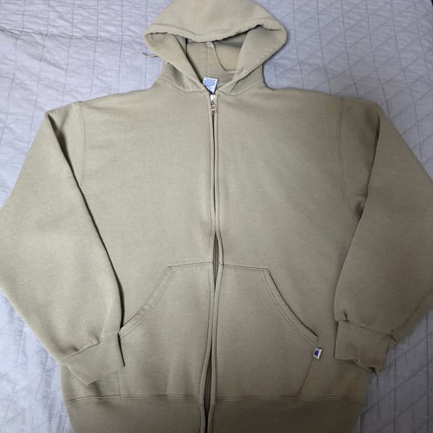 [L] 90s 빈티지 러셀 애슬레틱 후드집업 베이지 ver. 굿