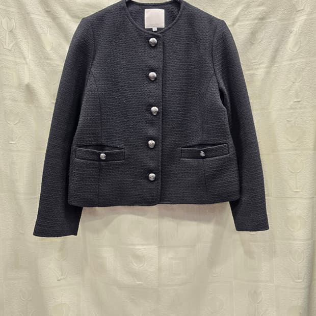 셀럽샵 블랙 트위드 자켓 55(S)