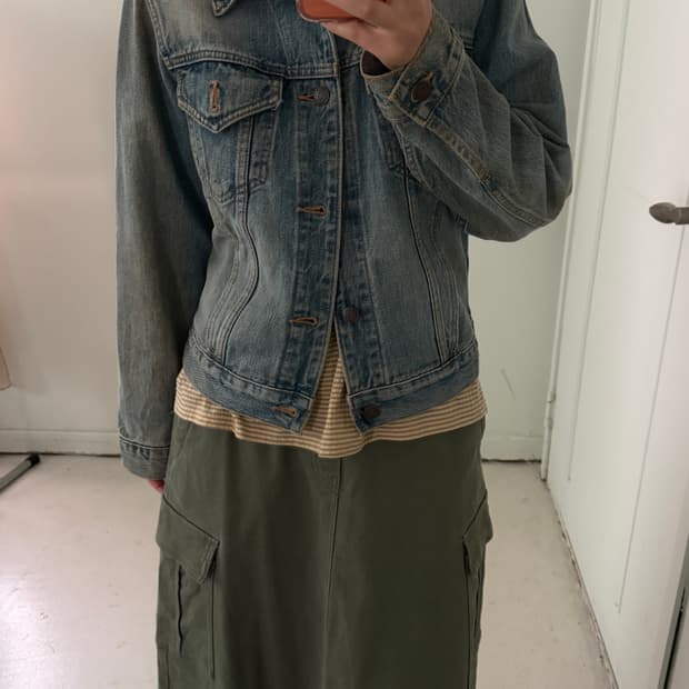 일본빈티지 Big john 페이드 블루 데님자켓