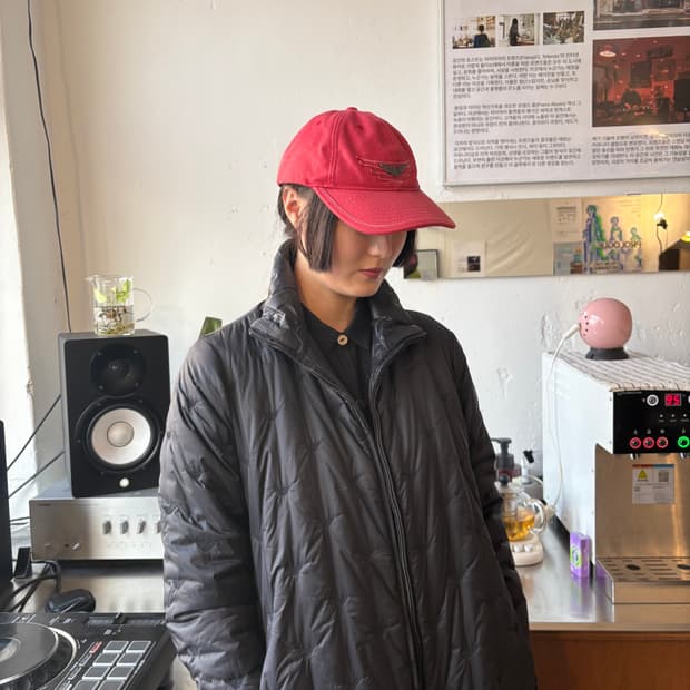 알마니 진스 로고 모자