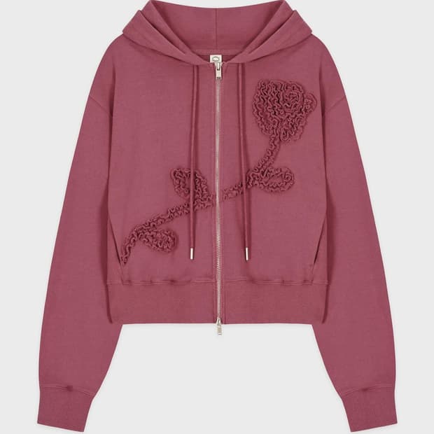 시눈 Rose Frill Hoodie Zipup