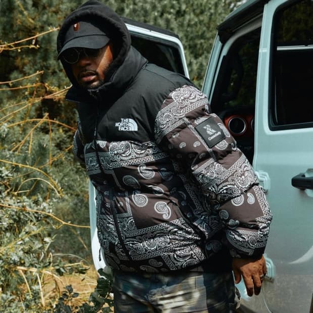 [L] 노스페이스 x 케이스스터디 페이즐리 눕시 패딩