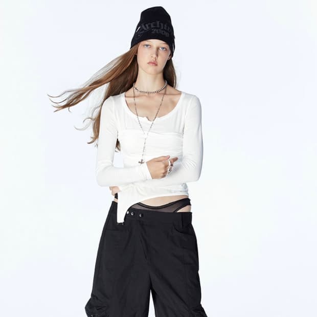 2000아카이브스 LEXI GARTER TOP (WHITE)