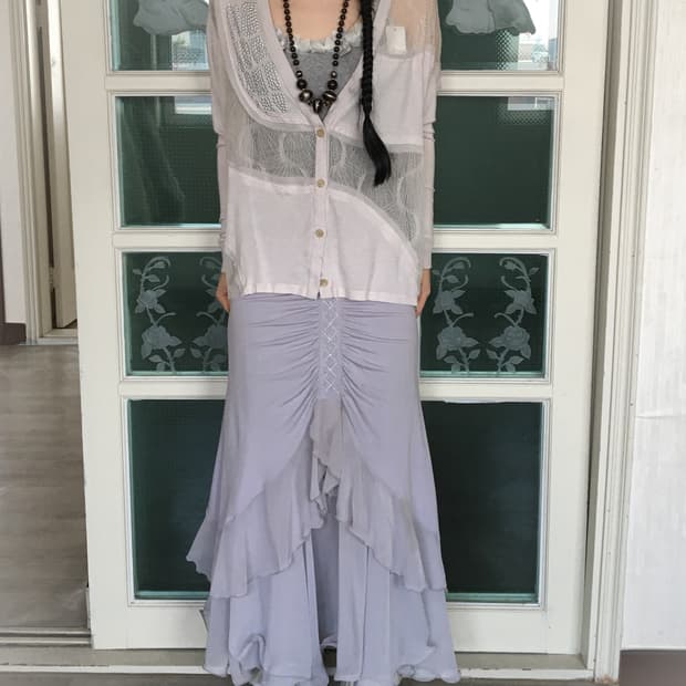 Patch work point caardigan