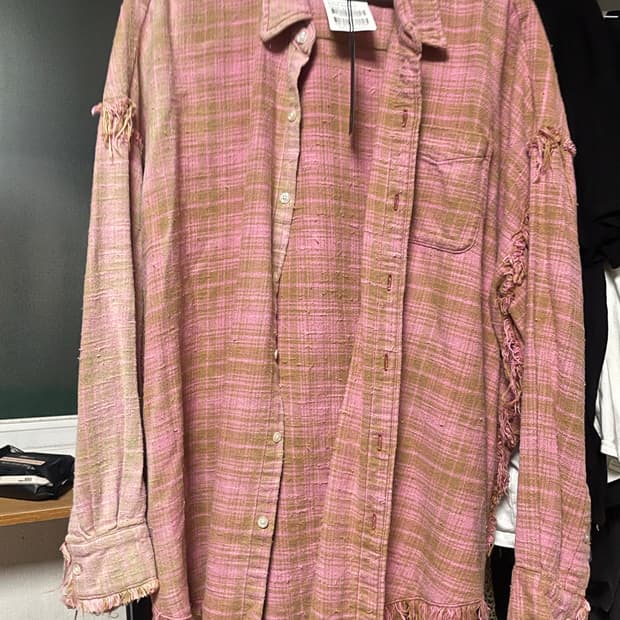 R13 오버핏셔츠 핑크 L