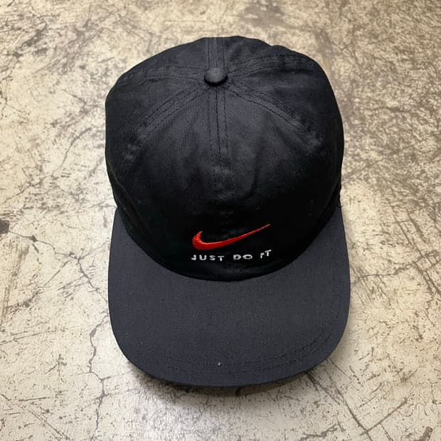 90s 나이키 블랙 볼캡 Just Do It 자수