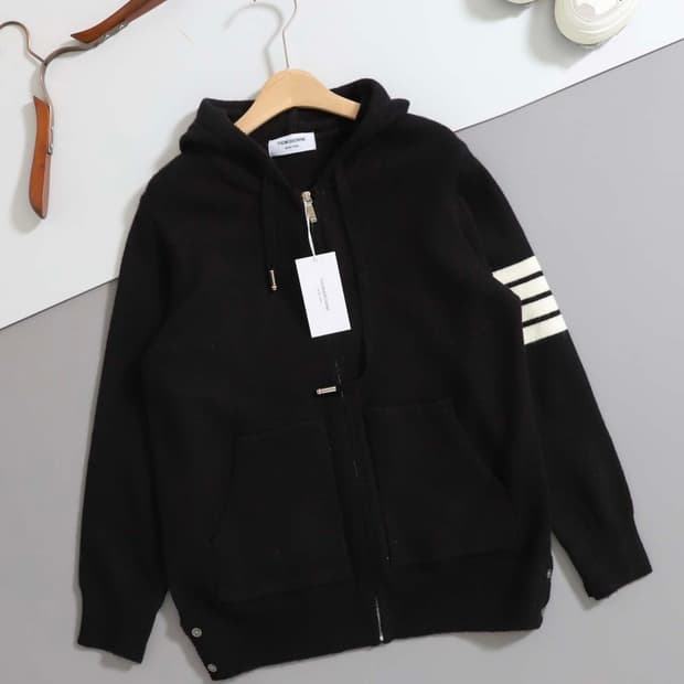 톰브라운 니트 후드집업