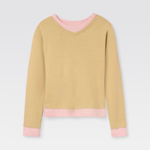 [S,M]기마구아스 Samm 레이어드 티셔츠/옐로우