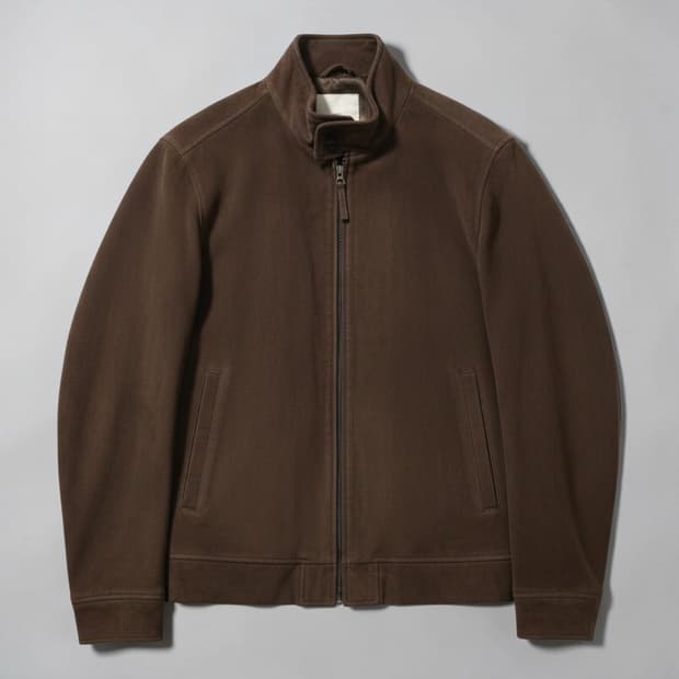 110 MNG 망고 염소가죽 스웨이드 레더 자켓 브라운