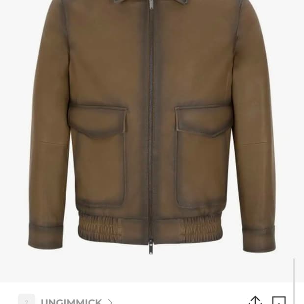 언지미크 오일 브러시드 램스킨 자켓 m
