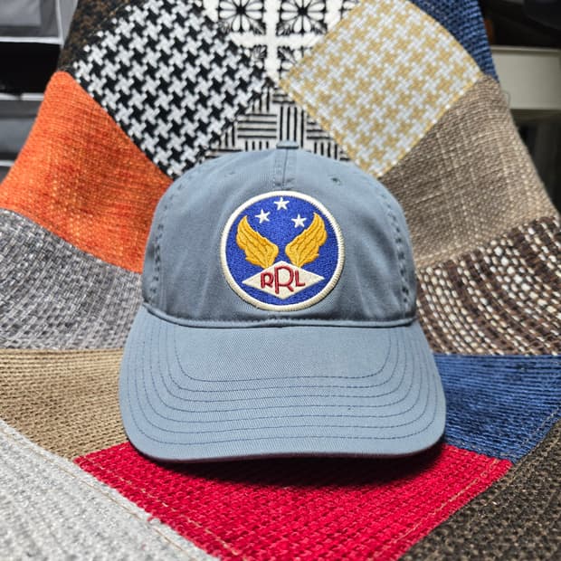 OS RRL 더블알엘 윙로고 볼캡 블루