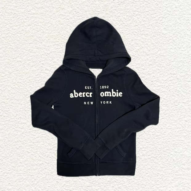 아베크롬비 네이비 후드집업 XS S (키즈 XL)
