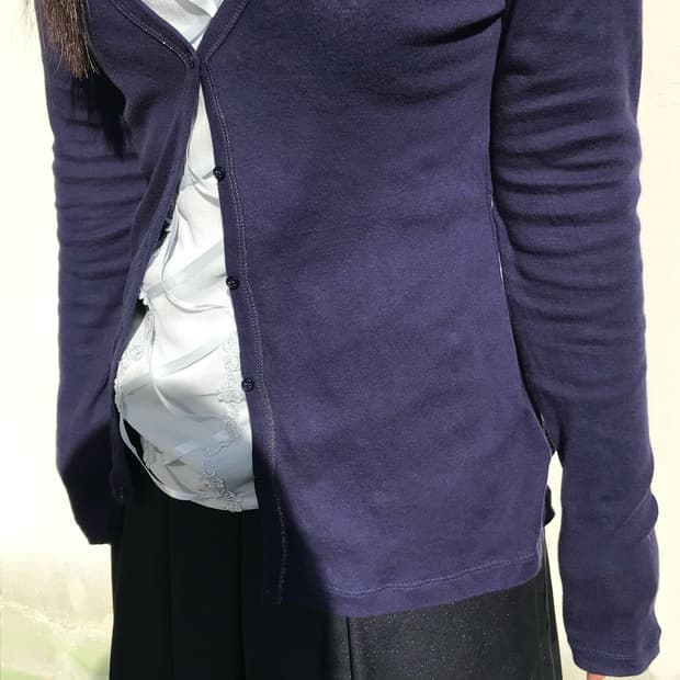 스파클 라인 퍼플 가디건 