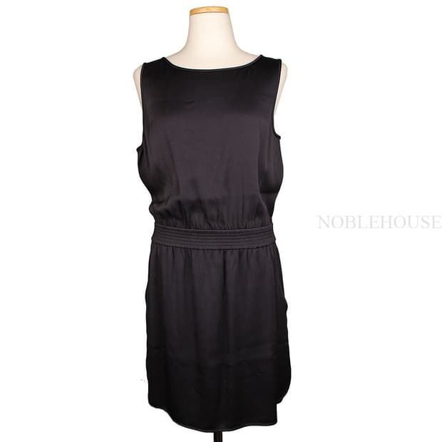 띠어리 다크인디고 새틴 밴딩 언발 원피스(M)