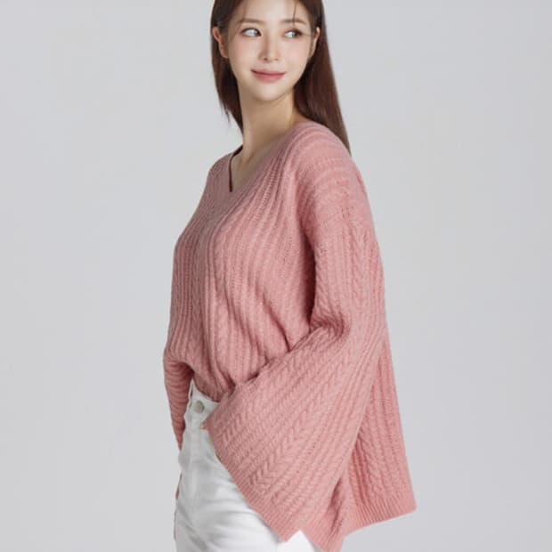 (새제품) 그레이스유 Natalie knit 핑크