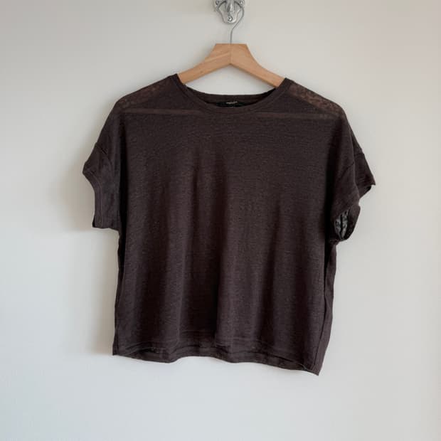 마시모두띠(Massimo Dutti) 린넨 반팔 티셔츠