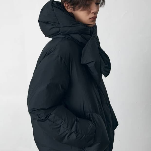 비이커 Muffler Down Puffer - Navy