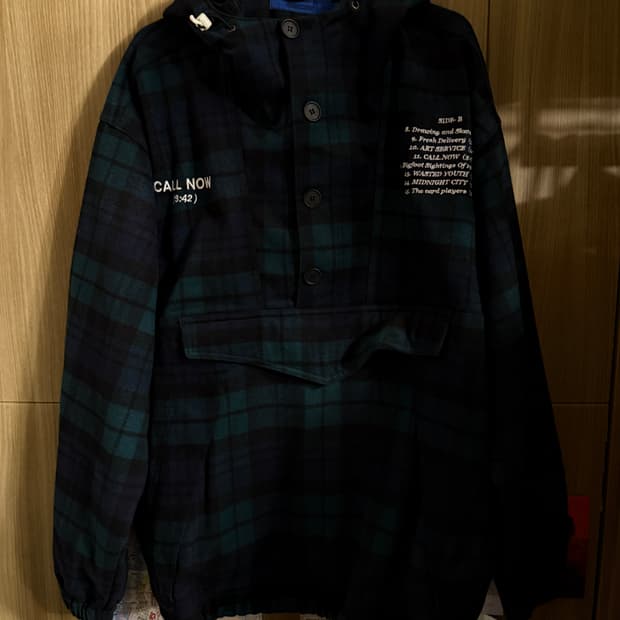 디스이즈네버댓 블랙와치 아노락 L