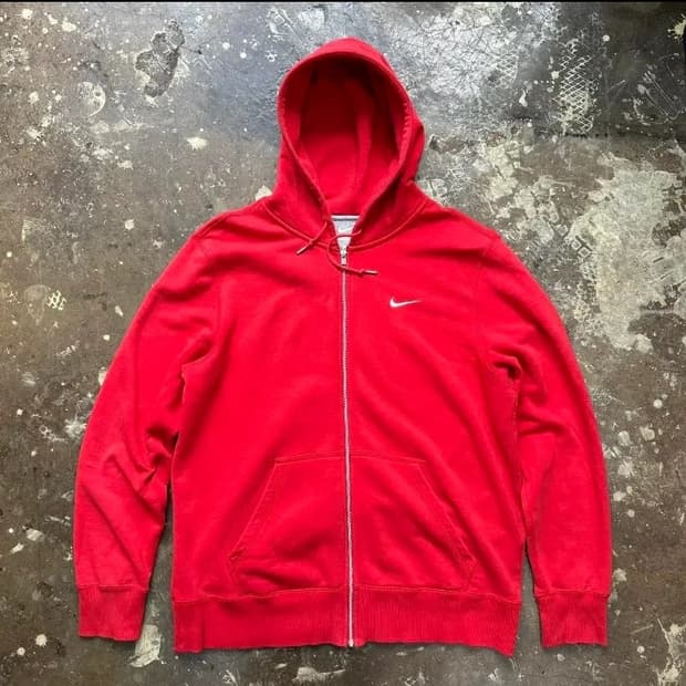 XL)나이키 스몰스우시로고  후드집업 다켓 점퍼 플리스 풀집업