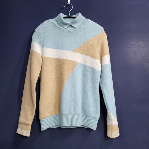 와이앵글 방풍 골프니트