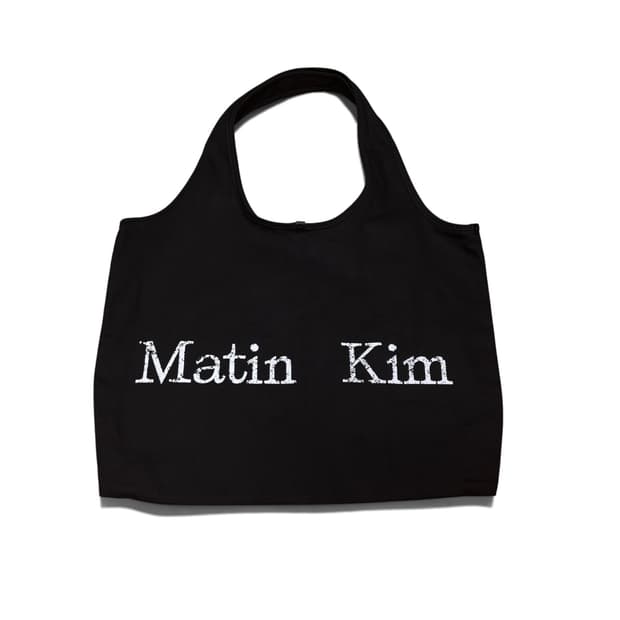 OS MATIN KIM 마뗑킴 블랙 크랙 로고 에코백