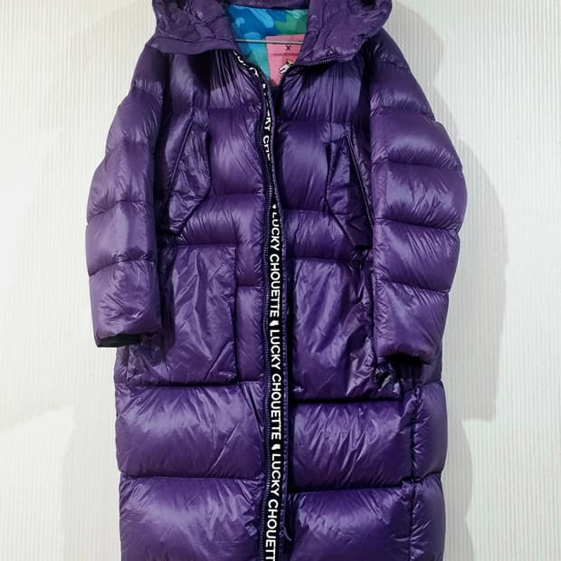 코오롱 럭키슈에뜨 콜라보 거위털 구스다운 롱패딩
