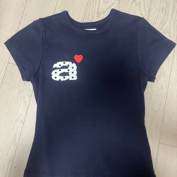 aeae DOT SMALL LETTER TEE [NAVY] 반팔티